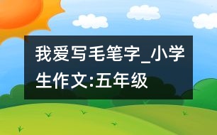 我愛寫毛筆字_小學(xué)生作文:五年級(jí)