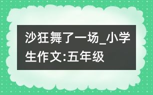 沙狂舞了一場_小學生作文:五年級