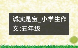 誠實(shí)是寶_小學(xué)生作文:五年級