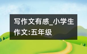 寫作文有感_小學(xué)生作文:五年級(jí)