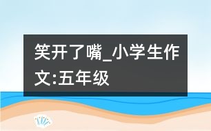 笑開了嘴_小學生作文:五年級