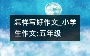 怎樣寫(xiě)好作文_小學(xué)生作文:五年級(jí)