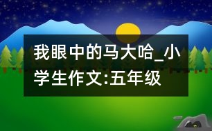 我眼中的馬大哈_小學(xué)生作文:五年級(jí)