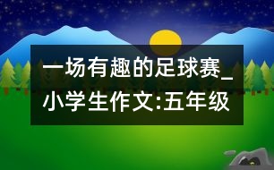 一場(chǎng)有趣的足球賽_小學(xué)生作文:五年級(jí)