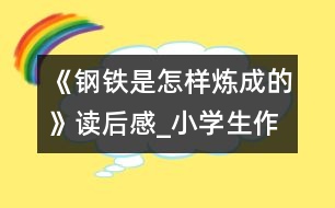 《鋼鐵是怎樣煉成的》讀后感_小學(xué)生作文:五年級(jí)