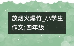 放煙火、爆竹_小學(xué)生作文:四年級(jí)