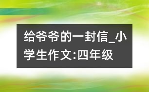 給爺爺?shù)囊环庑臺小學(xué)生作文:四年級