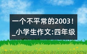 一個不平常的2003！_小學(xué)生作文:四年級