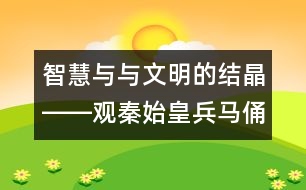 智慧與與文明的結晶――觀秦始皇兵馬俑后感_小學生作文:四年級