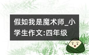 假如我是魔術師_小學生作文:四年級