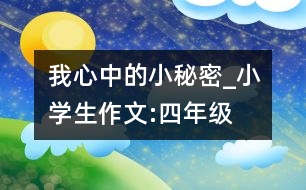 我心中的小秘密_小學(xué)生作文:四年級