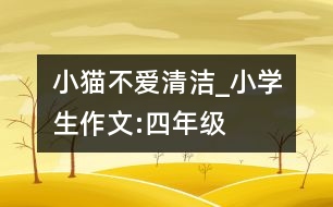 小貓不愛清潔_小學(xué)生作文:四年級(jí)