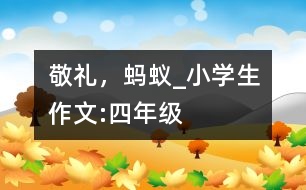 敬禮，螞蟻_小學(xué)生作文:四年級