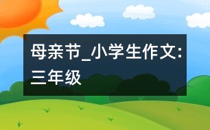 母親節(jié)_小學(xué)生作文:三年級(jí)