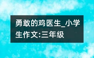 勇敢的雞醫(yī)生_小學生作文:三年級