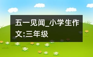 五一見聞_小學(xué)生作文:三年級(jí)