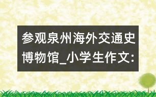 參觀泉州海外交通史博物館_小學生作文:三年級