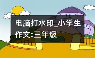 電腦打水印_小學(xué)生作文:三年級