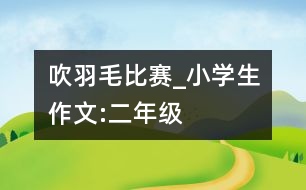 吹羽毛比賽_小學(xué)生作文:二年級(jí)