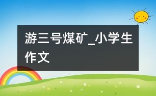 游三號煤礦_小學生作文