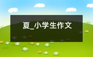 夏_小學(xué)生作文