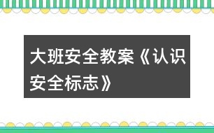 大班安全教案《認識安全標(biāo)志》