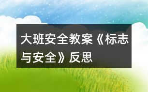 大班安全教案《標(biāo)志與安全》反思