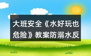 大班安全《水好玩也危險(xiǎn)》教案（防溺水）反思