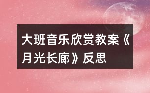 大班音樂(lè)欣賞教案《月光長(zhǎng)廊》反思