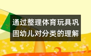 通過整理體育玩具鞏固幼兒對分類的理解