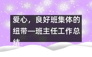 愛(ài)心，良好班集體的紐帶―班主任工作總結(jié)