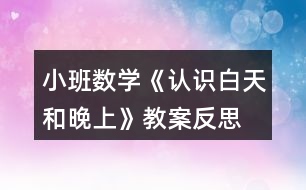 小班數(shù)學(xué)《認(rèn)識(shí)白天和晚上》教案反思