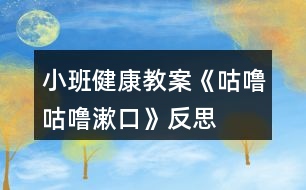 小班健康教案《咕嚕咕嚕漱口》反思