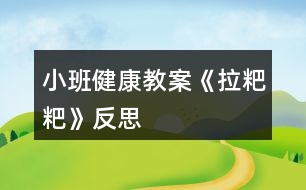 小班健康教案《拉粑粑》反思