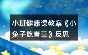 小班健康課教案《小兔子吃青草》反思