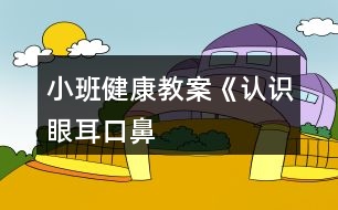 小班健康教案《認(rèn)識“眼、耳、口、鼻”》反思