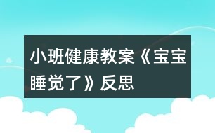 小班健康教案《寶寶睡覺(jué)了》反思