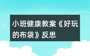 小班健康教案《好玩的布袋》反思