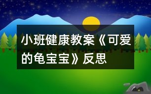 小班健康教案《可愛的龜寶寶》反思