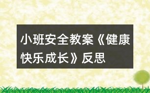 小班安全教案《健康快樂成長》反思