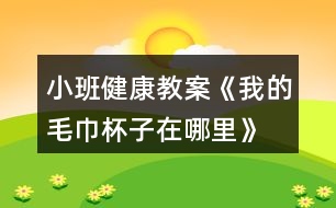 小班健康教案《我的毛巾、杯子在哪里》反思