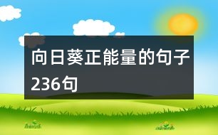 向日葵正能量的句子236句