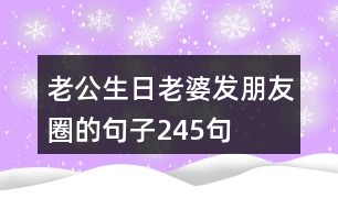 老公生日老婆發(fā)朋友圈的句子245句