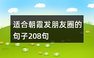 適合朝霞發(fā)朋友圈的句子208句