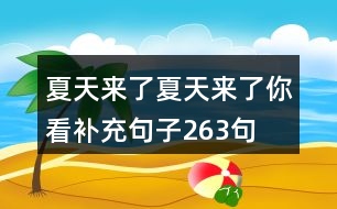 夏天來了,夏天來了,你看補充句子263句