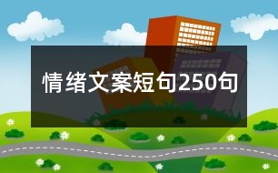 情緒文案短句250句