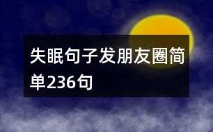 失眠句子發(fā)朋友圈簡單236句