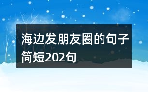 海邊發(fā)朋友圈的句子簡短202句