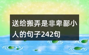 送給搬弄是非卑鄙小人的句子242句