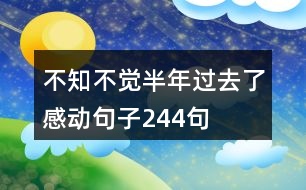 不知不覺半年過去了感動(dòng)句子244句